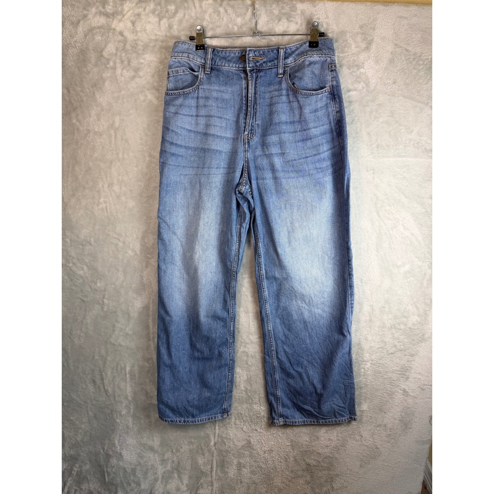 HOLLISTER Jeans Womens 7S 6S W28S Blue Ultra High Rise Vintage Baggy Cotton